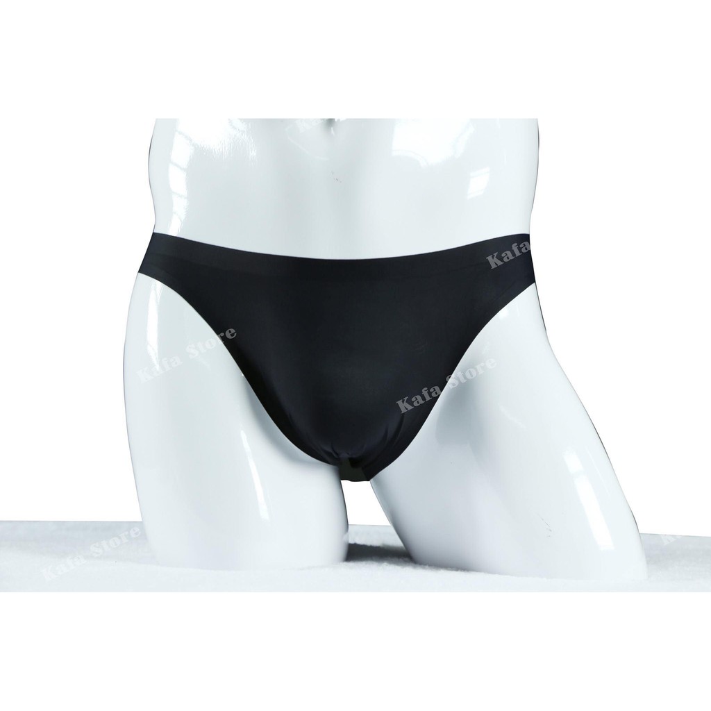 Quần lót nam sexy tam giác không đường may viền lưng su 3D thun lạnh - Quần sịp nam mỏng mịn thoải mái