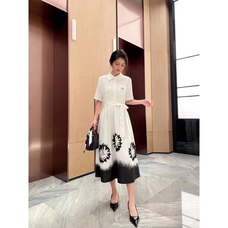 Đầm dáng xòe, đầm maxi thời trang cao cấp Prada