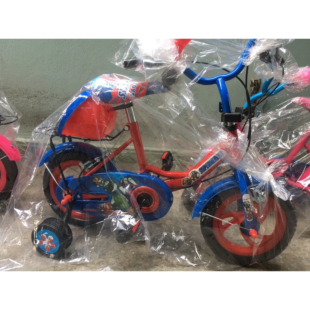 XE ĐẠP TRẺ EM  RÁP SẴN NHIỀU MÀU CHO BÉ 2-6 TUỔI Size 12 Inch, 14 Inch super hero có kèn