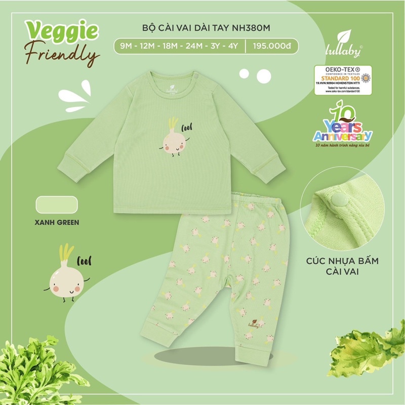 Bộ Cài Vai Dài Tay Petit Bé Trai/Gái Lullaby 2022 (9m-4y)