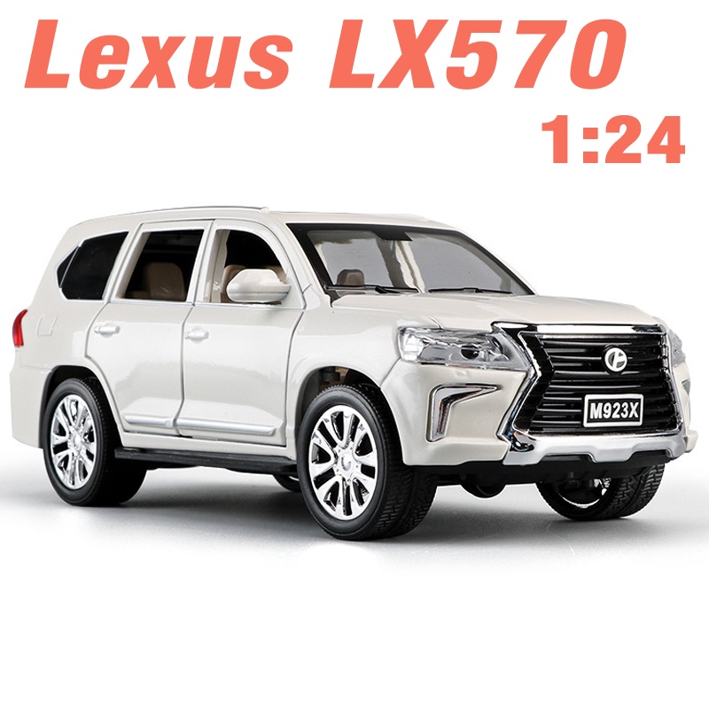 Xe mô hình ô tô Lexus LX570 1:24 XLG bằng kim loại mở các cửa