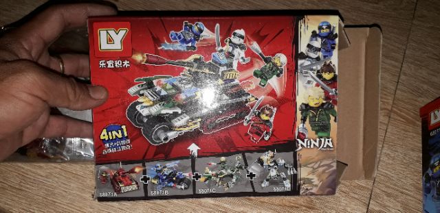 Lắp ráp 1 hộp legoNinja Master 68071 có nhiều chi tiết