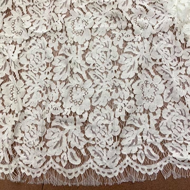 Vải ren sợi chỉ cotton đẹp (đủ màu-bán khoang)
