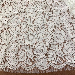 Vải ren sợi chỉ cotton đẹp (đủ màu-bán khoang)