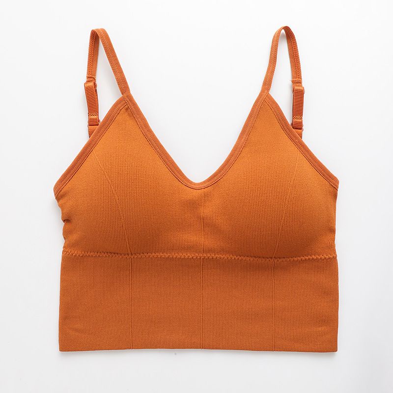 (Order QC) Áo Bra thun len tăm khoét lưng kèm mút ngực_Siêu co giãn, thấm hút mồ hôi tốt_Áo tập thể dục