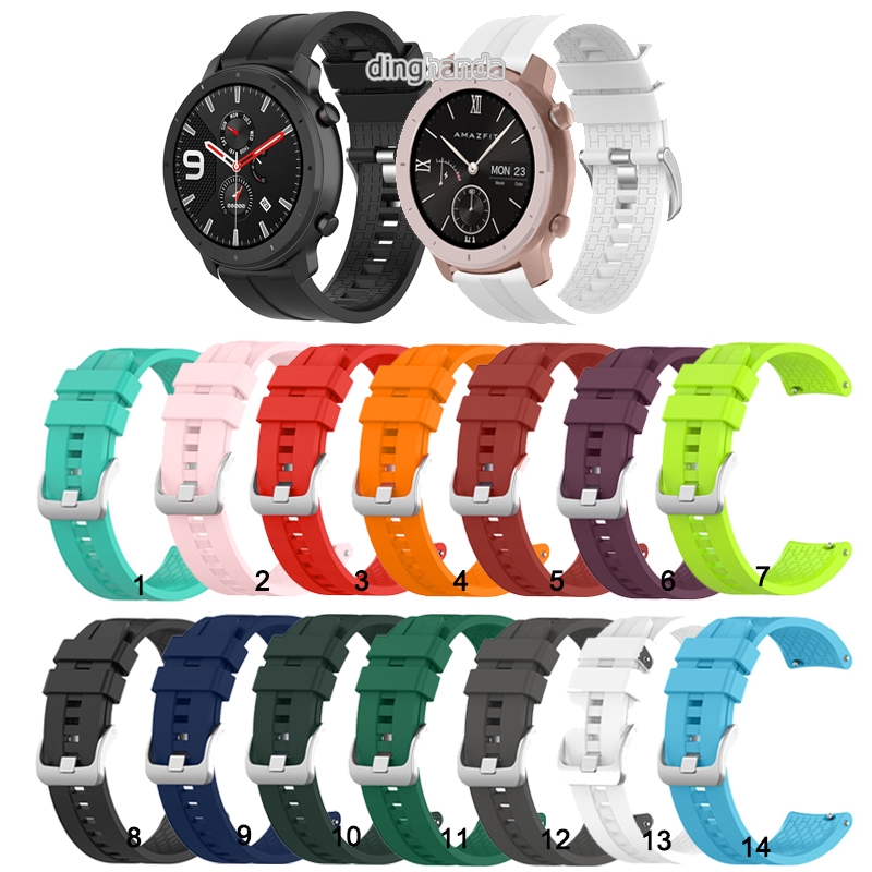 Dây Đeo Silicon Cho Đồng Hồ Thông Minh Huami Amazfit Gtr 42mm 47mm GTR2 GTR 2e GTR 3 pro
