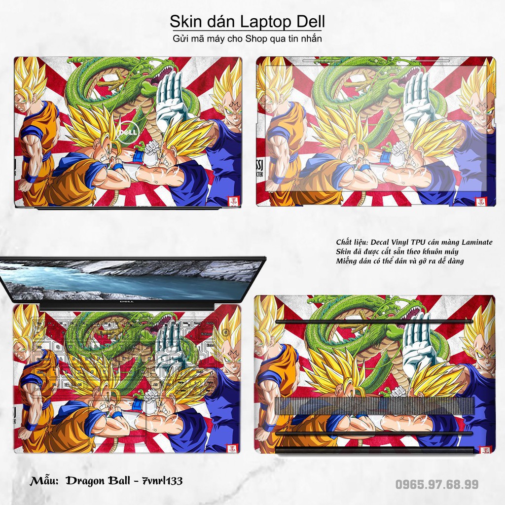 Skin dán Laptop Dell in hình Dragon Ball _nhiều mẫu 2 (inbox mã máy cho Shop)