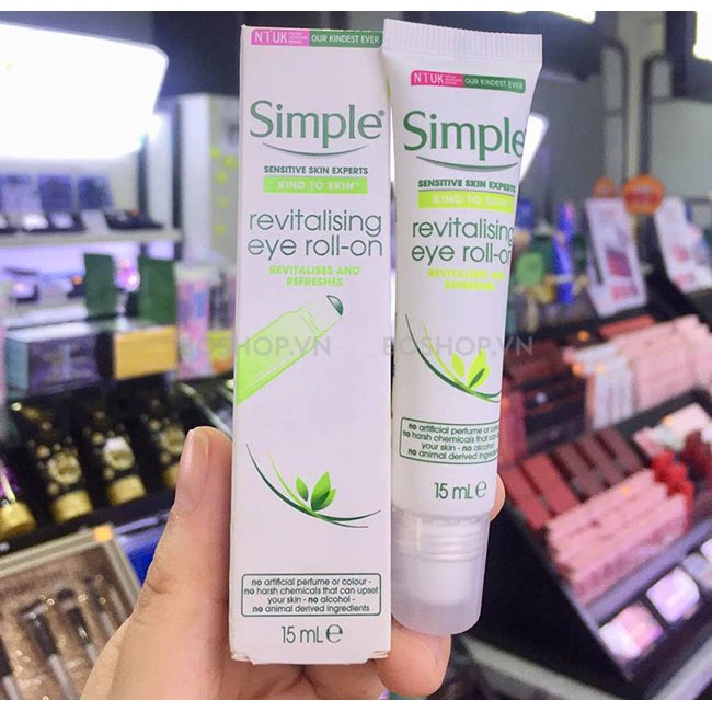 Lăn Dưỡng Mắt Simple Kind To Eyes Revitalising Eye Roll On-(Mẫu 2019) | BigBuy360 - bigbuy360.vn