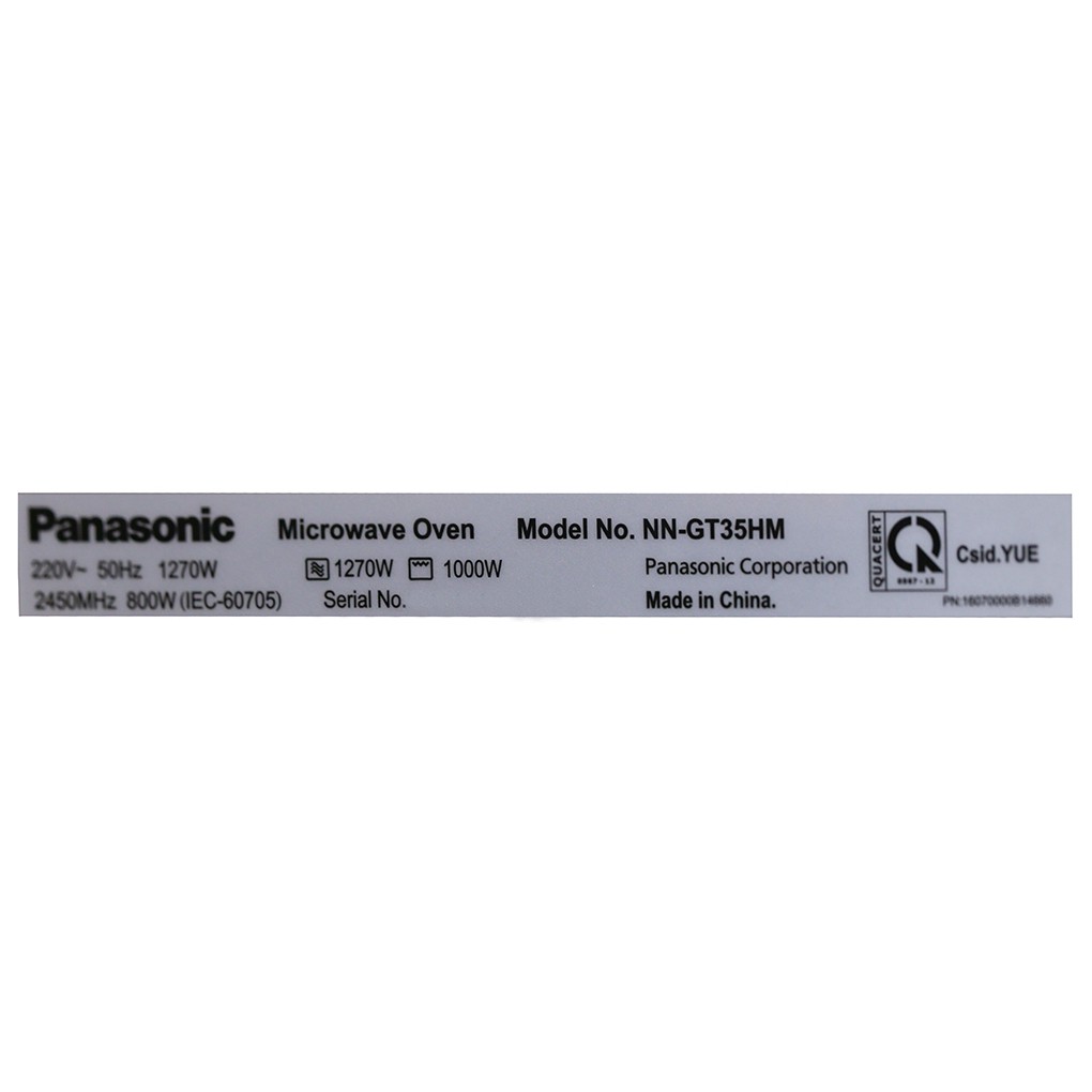 Lò vi sóng Panasonic PALM-NN-GT35HMYUE, chính hãng, bảo hành 12 tháng trên toàn quốc