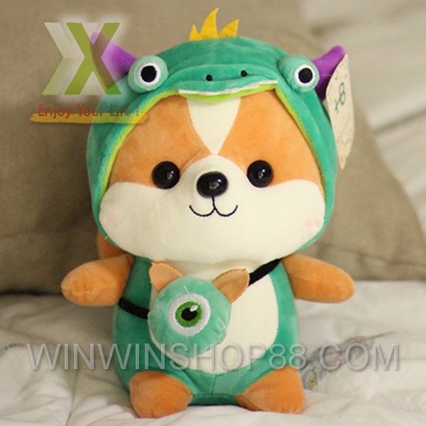 Gấu Bông Chó Shiba Cosplay mềm mịn size nhỏ 25 cm Hàng cao cấp cho trẻ nhỏ