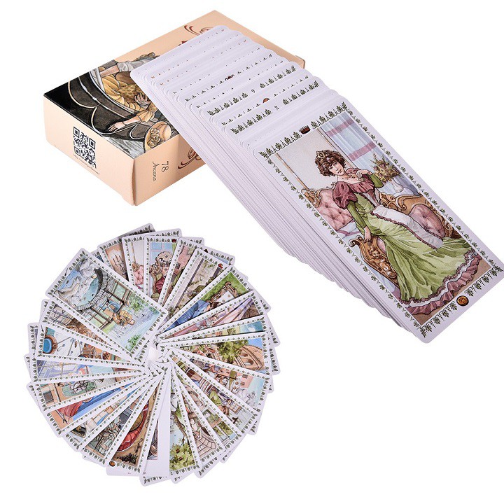 Bài tarot romantic tarot cao cấp tặng thảm, túi đựng bài tarot, đá thanh tẩy