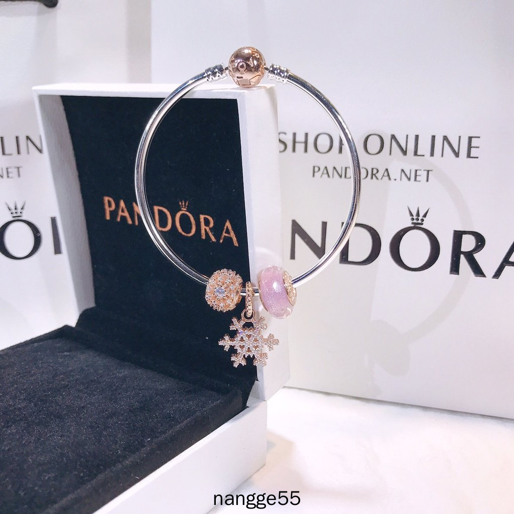 Pandora Vòng Tay Mạ Bạc 925 Xinh Xắn