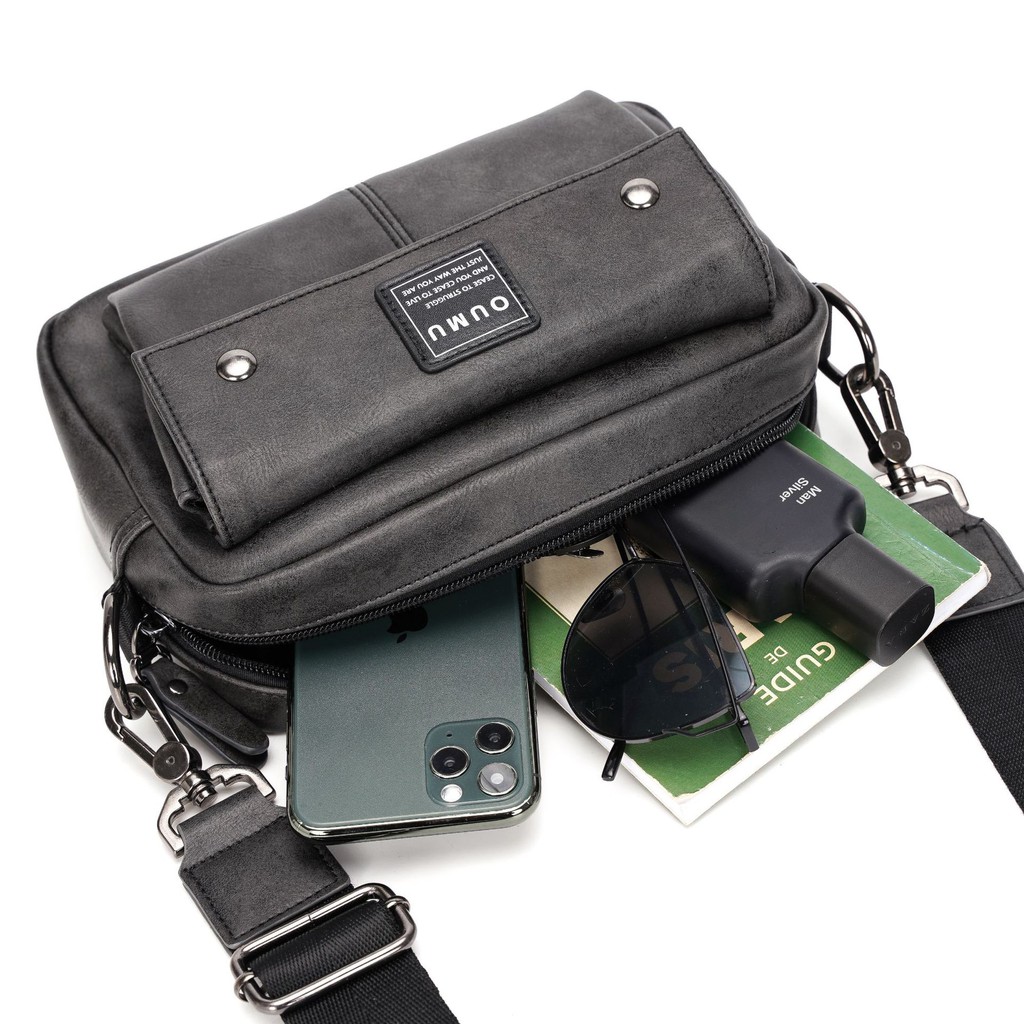 Túi đeo chéo da nam nữ thời trang cao cấp mini phù hợp đi chơi đi làm đựng điện thoại | BigBuy360 - bigbuy360.vn