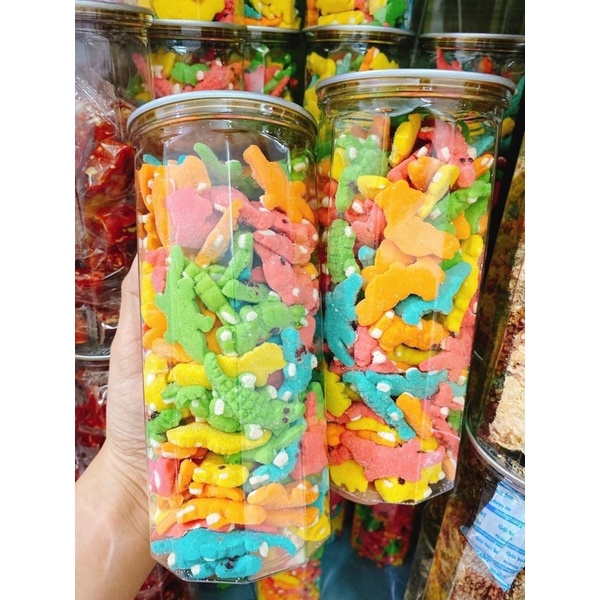 Kẹo Dẻo Cá Sấu Lon Pet 300-500G