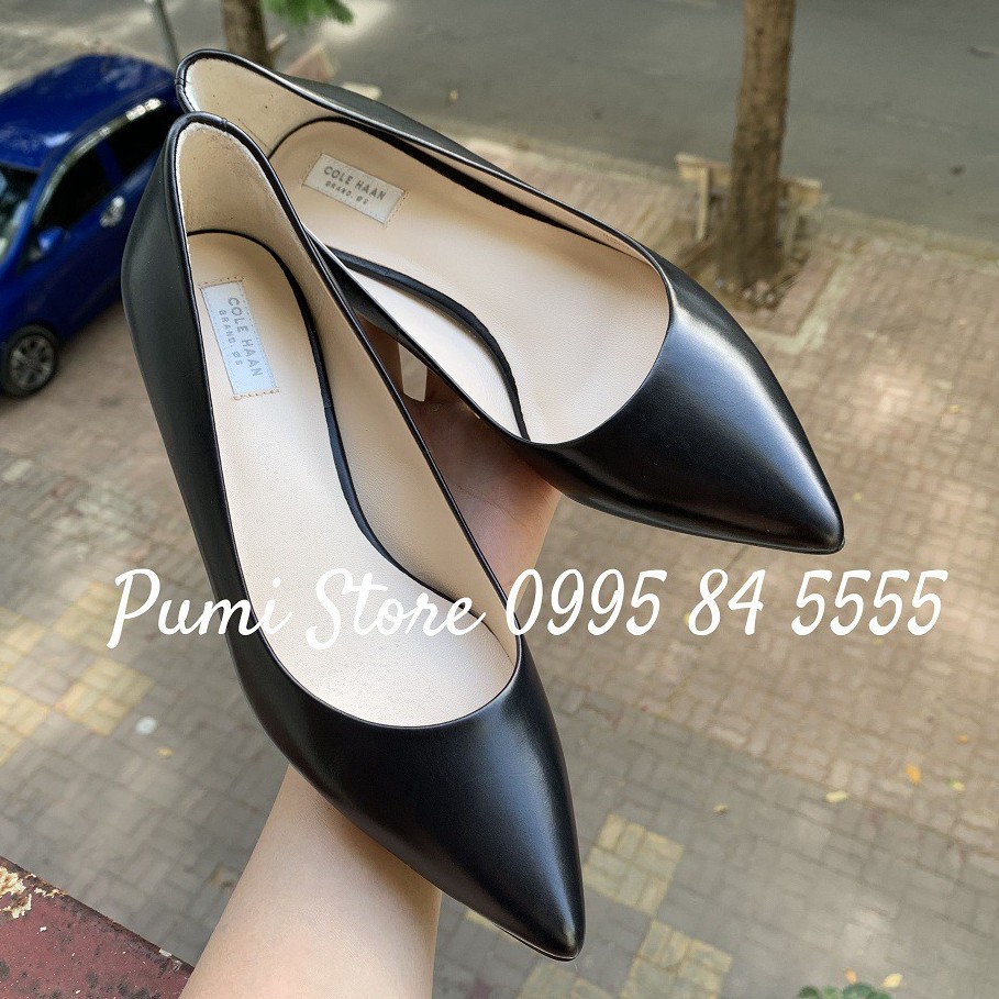 Giày Cole Haan Vesta Pump Black Leather (45mm) [Nhập mã PUMI600]