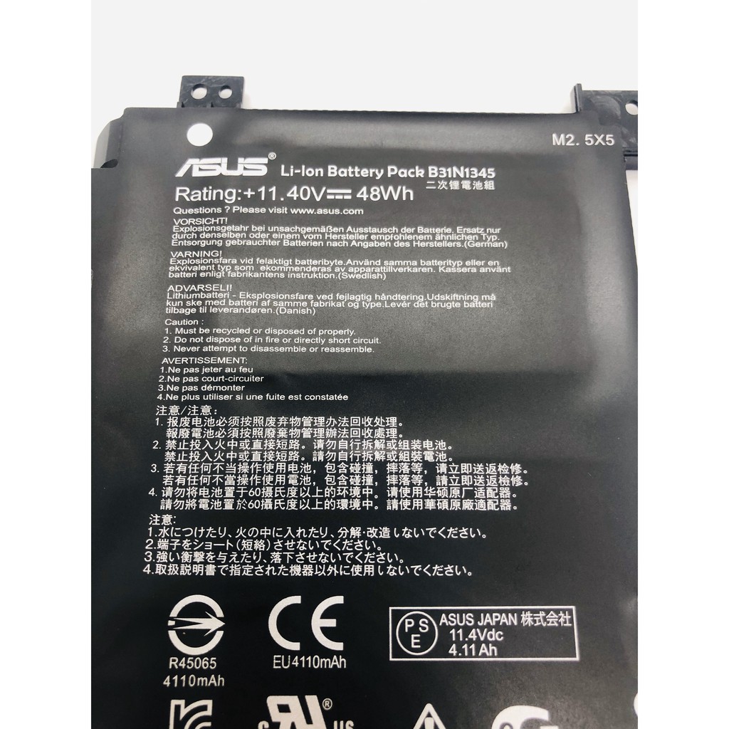 Pin Asus ASUS TP500 TP500L TP500LA –Mã Pin B31N1345 - Logo A.sus – Có Vi.deo Thực tế