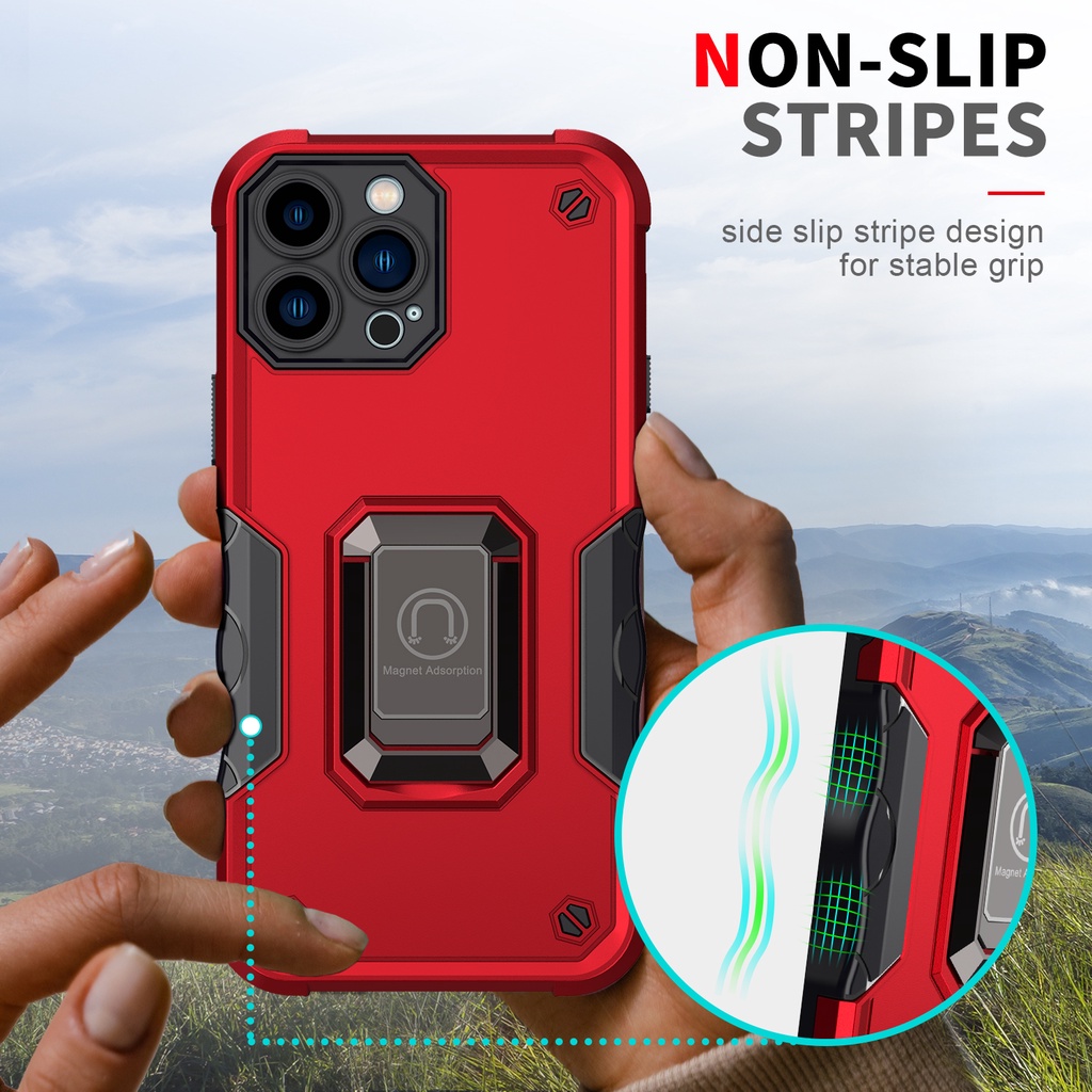 Metal Ring Kickstand Armor Shockproof Phone Case For iPhone 14 14 Max 14 Pro 14 Pro Max iPhone 12 iPhone 13 Holder Hard Cover
