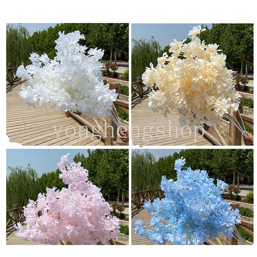 Cành Hoa Đào Giả 90cm Trang Trí Tiệc Cưới