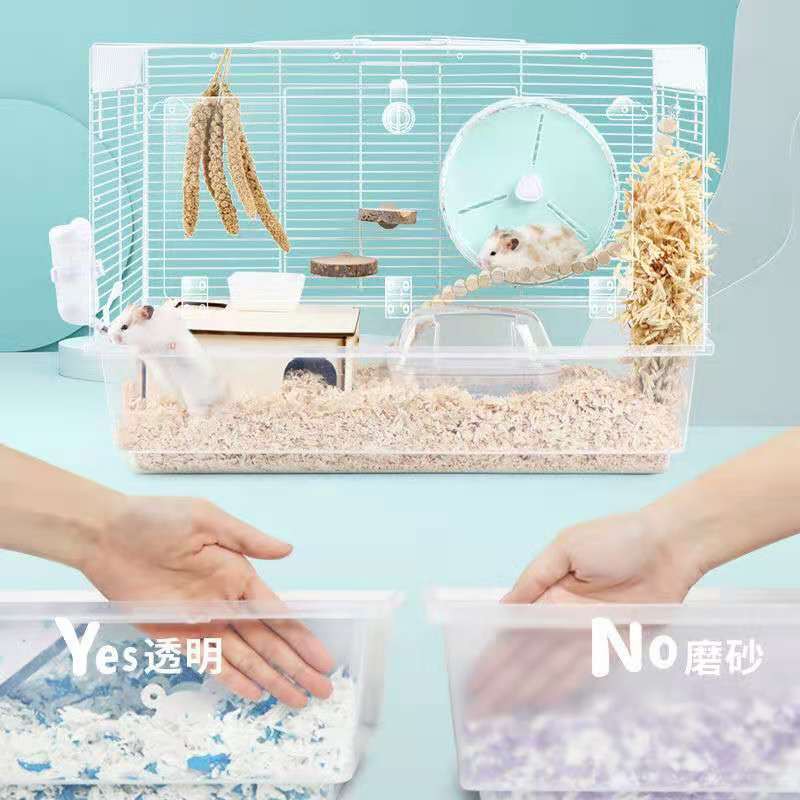 POKEMON HOUSE Hamster cage 62 / 47 basic cage acrylic transparent front door golden bear large villa supplies complete set