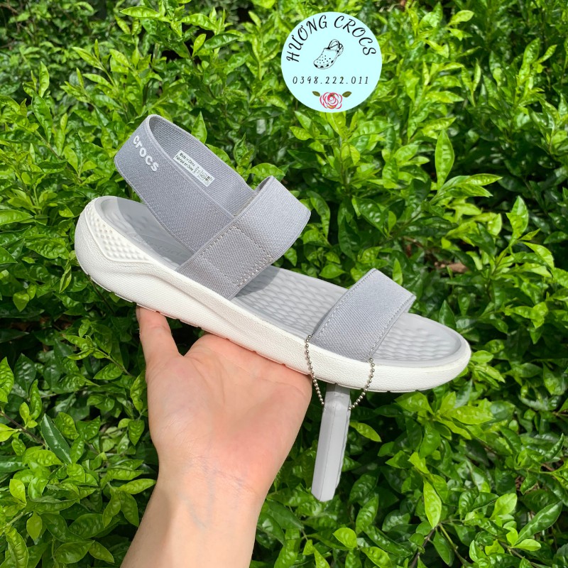 Sandal nữ Cross Literide màu ghi cực êm mềm nhẹ cho nữ