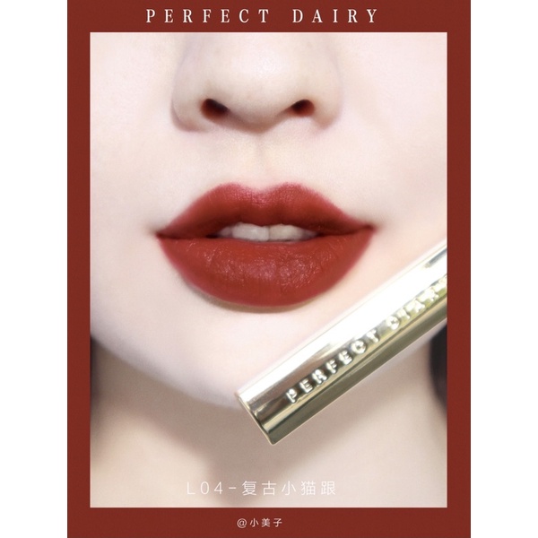 vỏ son khắc VIETNAM - quà tặng bộ 3 thỏi son môi vỏ da sang trọng perfect diary velvet slim rouge lipstick