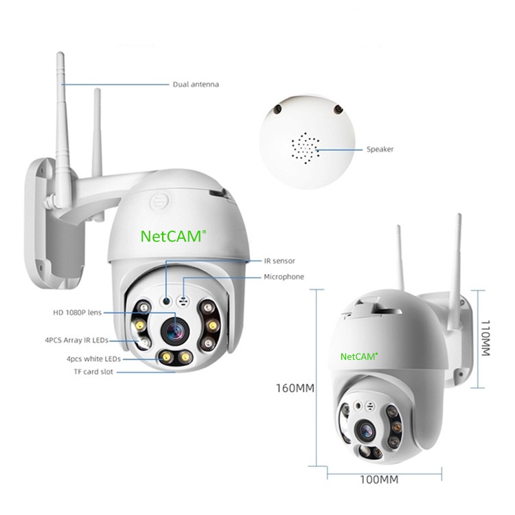 Camera IP wifi ngoài trời Speed Dome NetCAM STA2.0