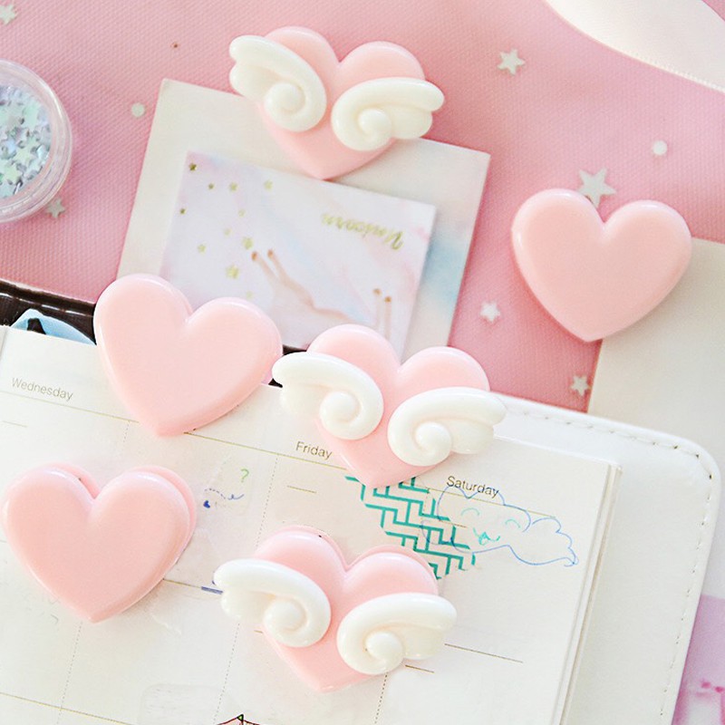 Kẹp trái tim dùng treo ảnh, treo giấy ghi chú (KG46)