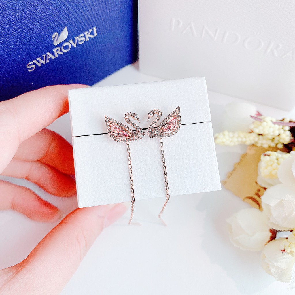 [Swarovski Chính Hãng] Set Swarovski dazzling - Đá hồng- Sẵn ship giá Sale