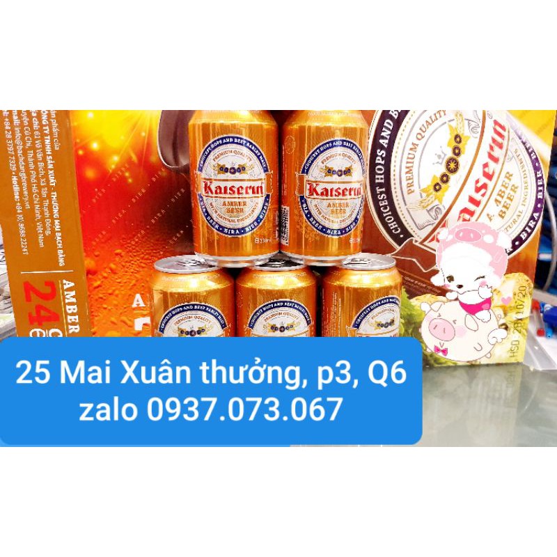 Bia Đỏ Amber 24 lon, HSD: tháng 2/2023