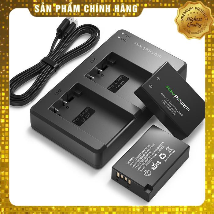 [Hàng Chính Hãng Bảo Hành 15 tháng] Bộ sạc pin Ravpower RPBC013 cho Canon LPE17