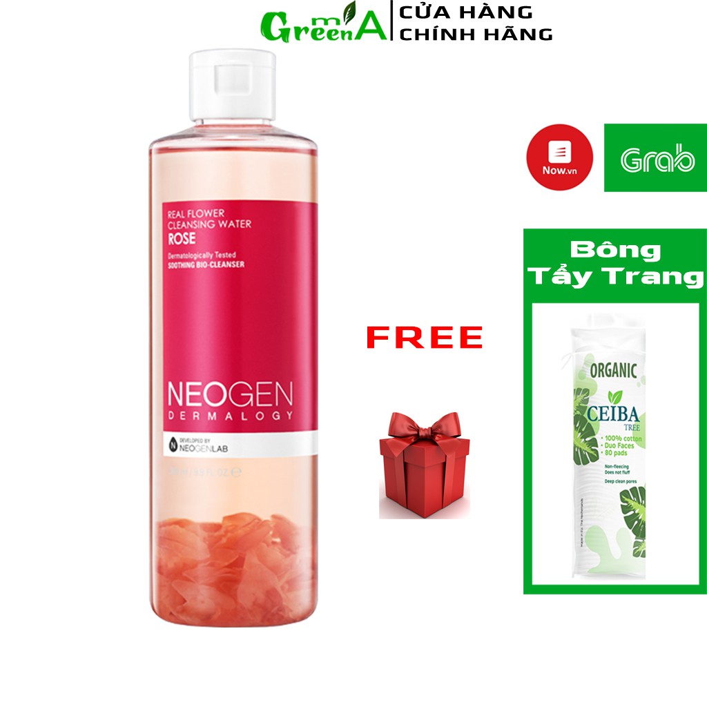 Tẩy Trang Hoa Hồng Neogen NEOGEN DERMALOGY REAL FLOWER CLEANSING WATER ROSE 300ML Sạch Sâu Dưỡng Ẩm Se Khít Lỗ Chân Lông