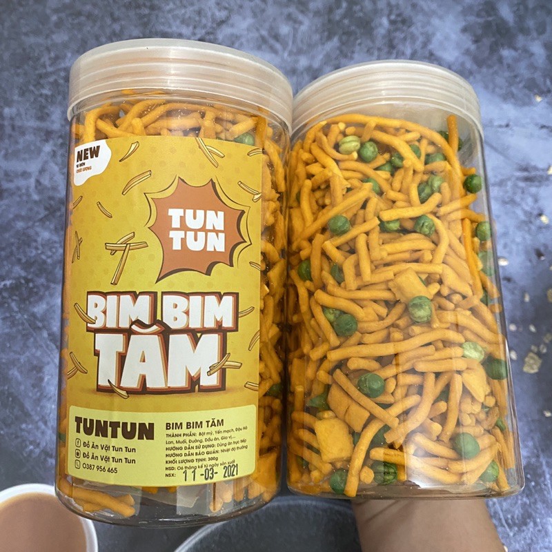 Bim bim tăm đậu hà lan loại ngon, hũ pet 300g | TunTun - Thế Giới Đồ Ăn Vặt - Đồ Ăn Vặt Hà Nội