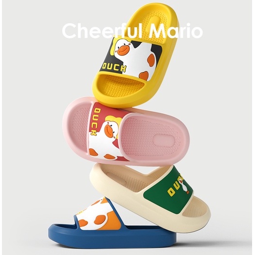 Dép lê cho bé hình vịt Duck, dép đúc Cherful Mario siêu nhẹ chống trơn trượt tốt Tulastore