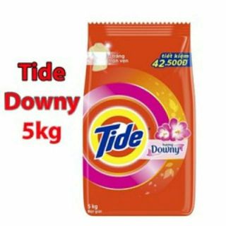 Bột giặt Tide trắng đột phá hương downy túi 5kg.