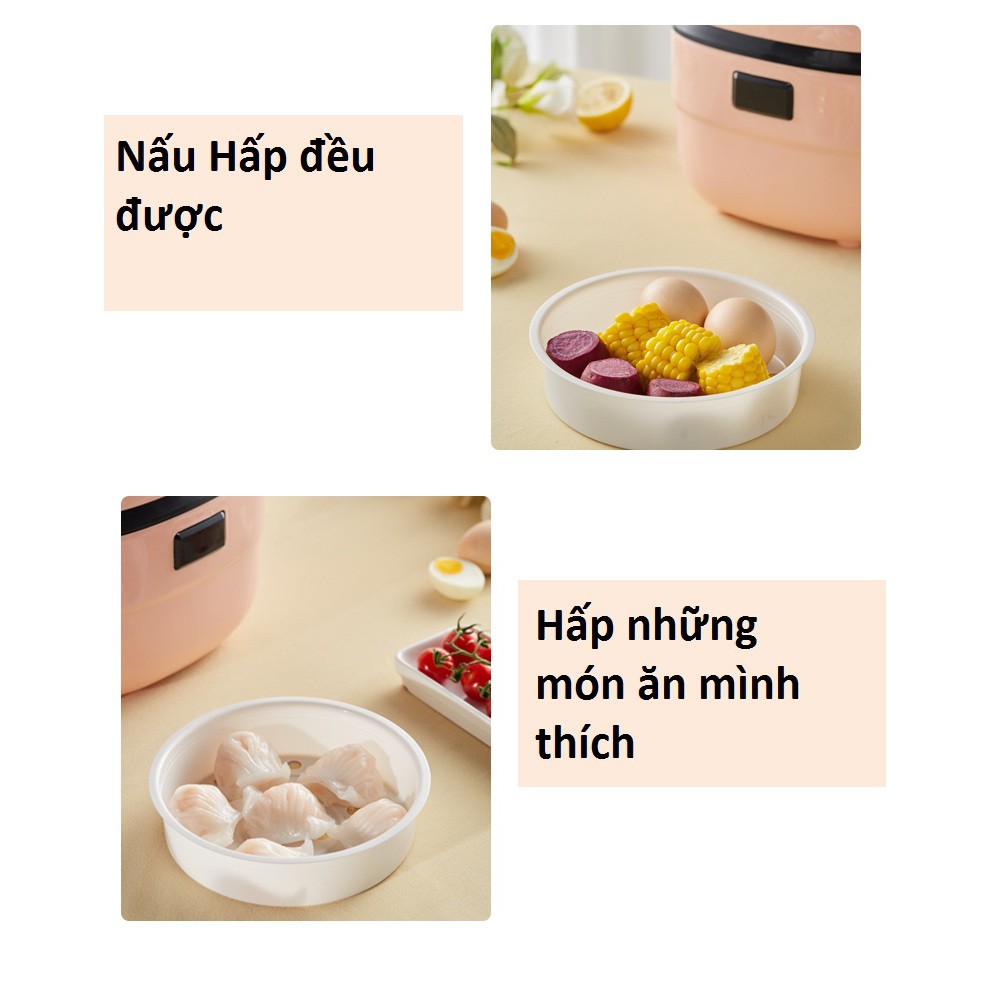 Nồi cơm điện mini thông minh 8 chức năng-tặng kèm 1 bộ dao kéo | BigBuy360 - bigbuy360.vn