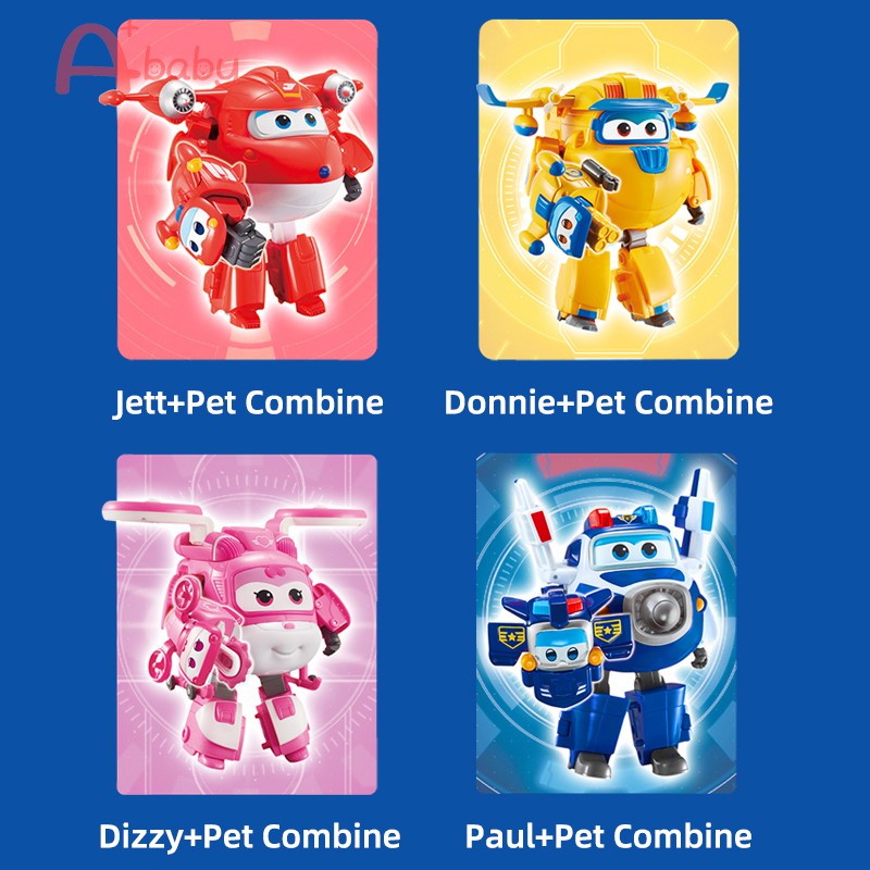 Super Wings &amp; Pet AULDEY Đồ Chơi Robot Biến Hình 15cm Cho Bé