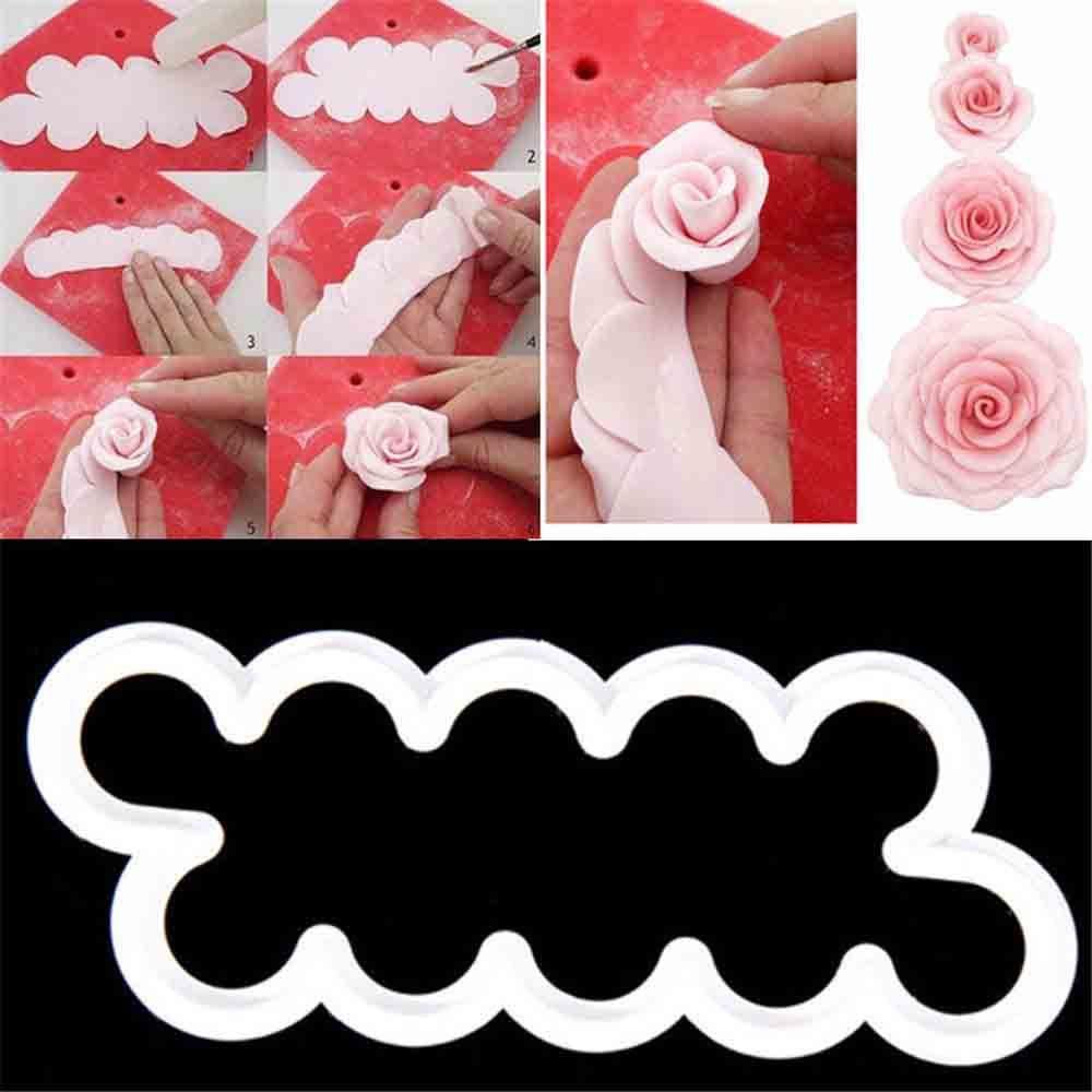 Set 3 Khuôn Làm Bánh Hình Hoa Hồng DIY