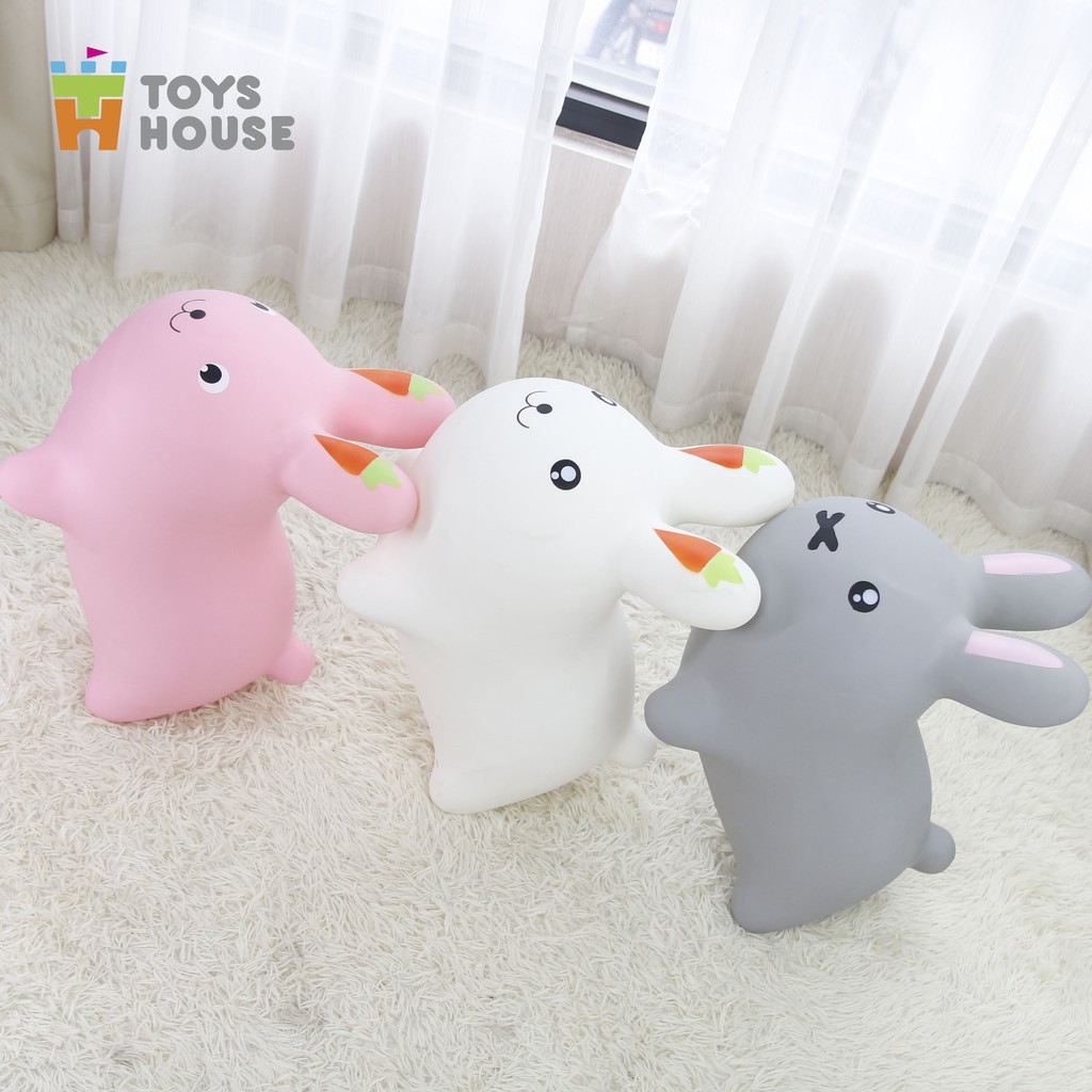 Thú nhún trẻ em hình thỏ Toys house - Tiêu chuẩn Xuất khẩu Châu Âu EN71 - Đồ chơi vận động cho bé từ 8 tháng