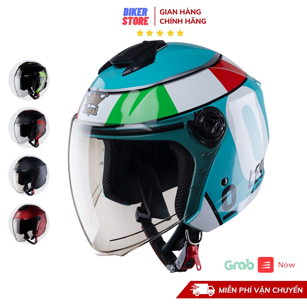 BÁN SỈ - Mũ Bảo Hiểm 3/4 Có Kính Royal XH01 - Bảo Hành Chính Hãng 12 Tháng