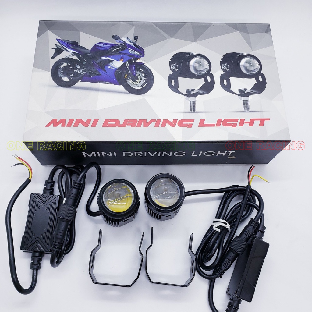 2 Đèn trợ sáng xe máy mini bi cầu led 20w siêu sáng loại 1 bảo hành 6 tháng Kèm pát gắn winner x vario sirius...