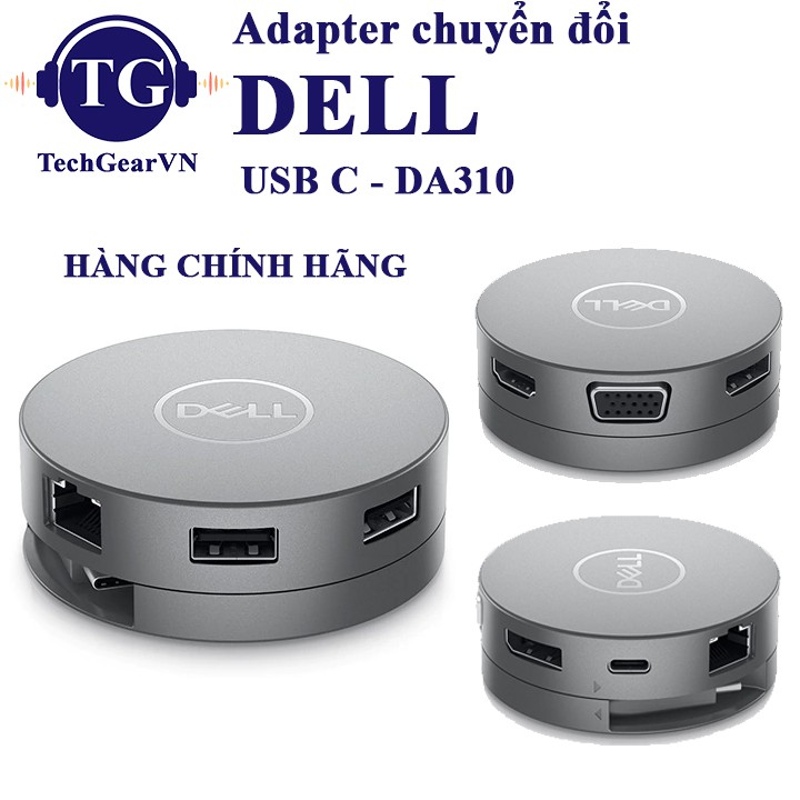 [Dell DA310] Bộ chuyển đổi Dell DA310 Từ USB C to HDMI/VGA/DP/Ethernet/USBC/USB-A