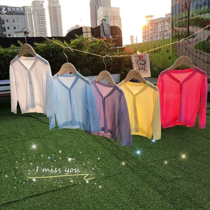 [Babycat] Áo Khoác Cardigan Dệt Kim Mỏng Chống Nắng Phong Cách Nhật Hàn Thời Trang Mùa Hè Cho Bé Gái Trung Niên