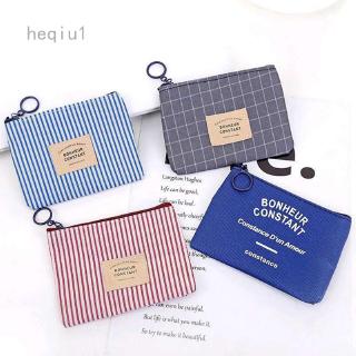 Ví Vải Canvas Kẻ Sọc Đơn Giản Thời Trang heqiu1