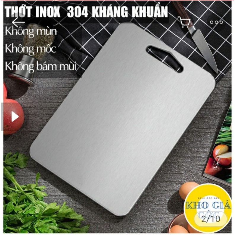 Thớt inox 304 kháng khuẩn siêu bền đẹp