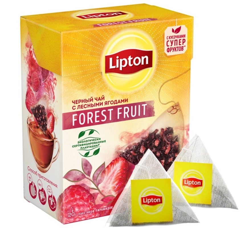 Bộ sưu tập trà đen túi lọc tam giác lipton Nga 6 hương vị hộp 20 gói