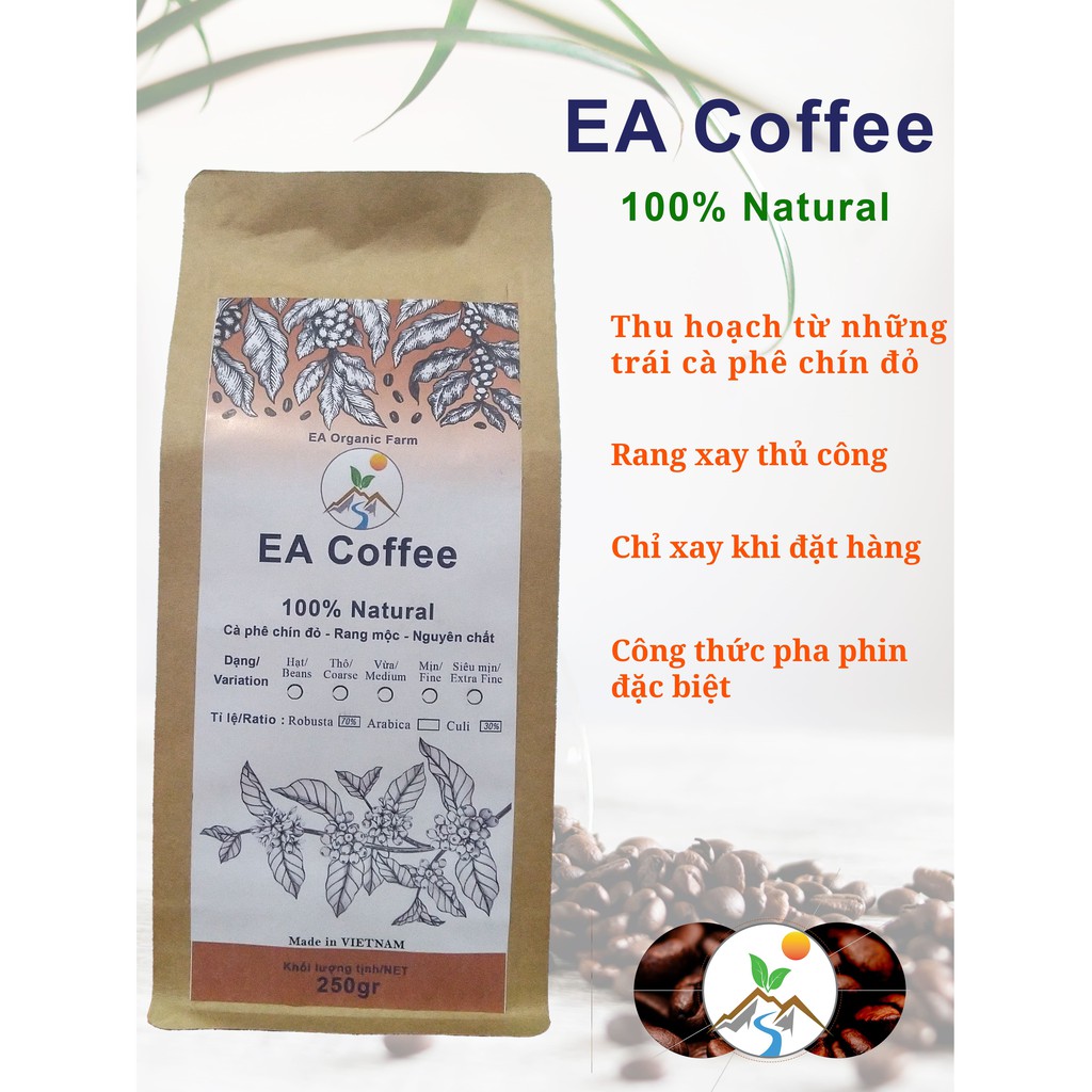 Cafe Robusta & Culi Mix 1 - Công thức rang xay đặc biệt - Nguyên chất - Vị đắng đậm thơm nồng