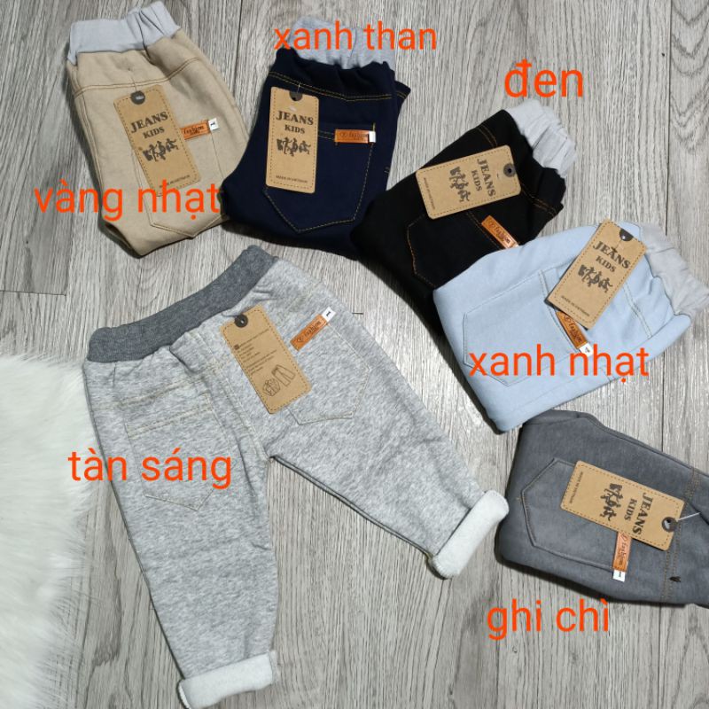 Quần JEANS lót nỉ siêu ấm cho bé 8-17kg