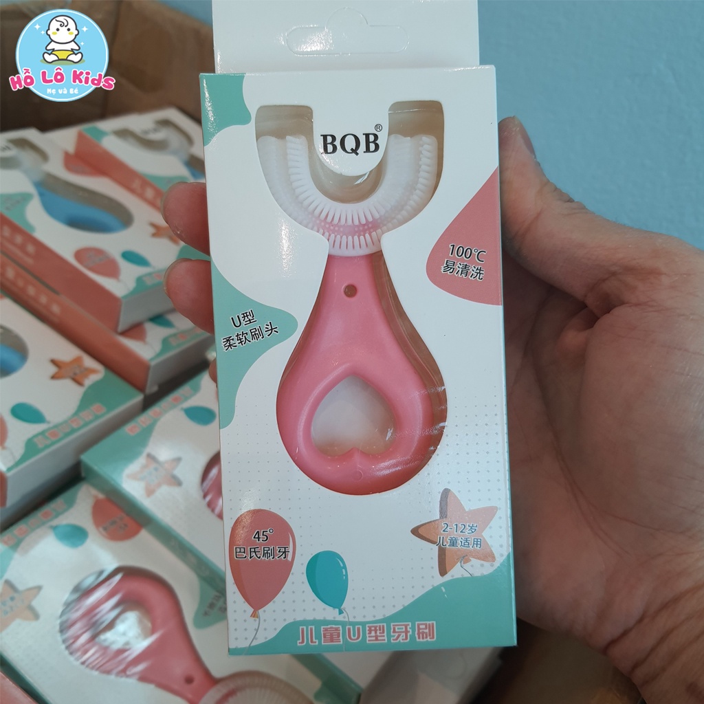Combo bàn chải đánh răng chữ u cho bé + kem đánh răng dạng bọt và cốc hình con vịt cho bé từ 2 đến 12 tuổi