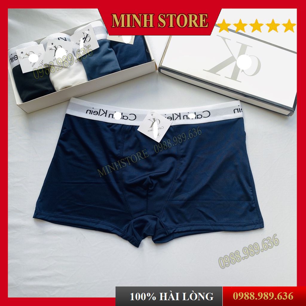 Quần lót nam Boxer thun lạnh co giãn 4 chiều, Quần sịp nam Boxer C.K cạp cao kháng khuẩn Big Size  SD01 - MS88