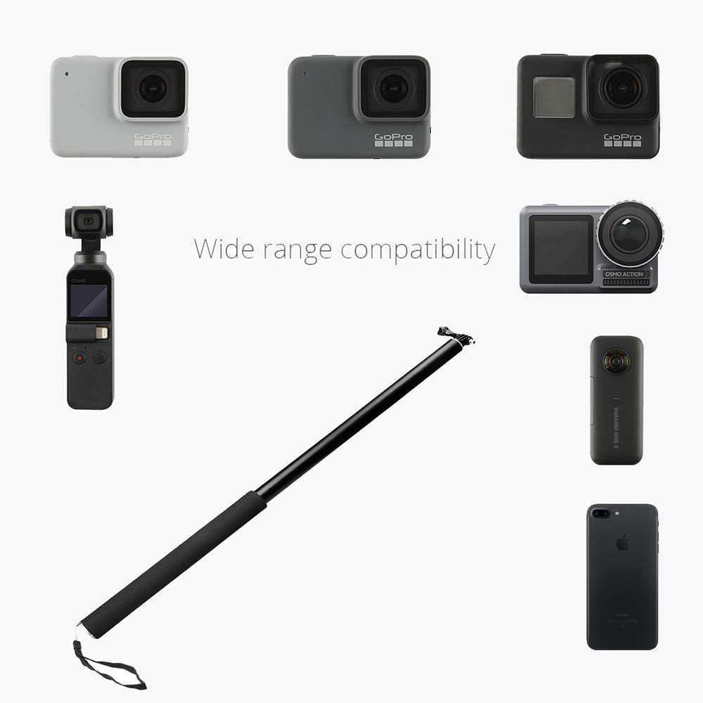 ✁┅ Gậy chụp ảnh tự sướng mở rộng 3m cho máy Insta360 ONE X R Gopro Hero8 7 6 5 4 3 hành động Max Fusion Campark APEM